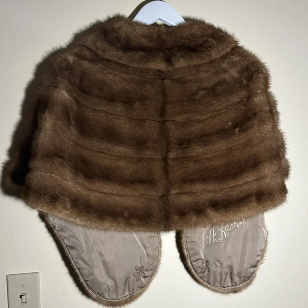 Vintage L’’elegante Autumn Haze Mink Fur Stole - cape shawl size OS - Picture 3 of 8